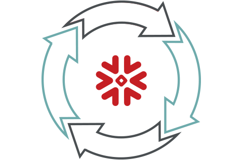 wherescape snowflake fast track abstract icon