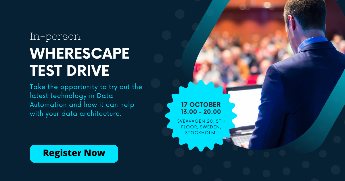 In-person event: WhereScape Test Drive – Stockholm, Oktober 17